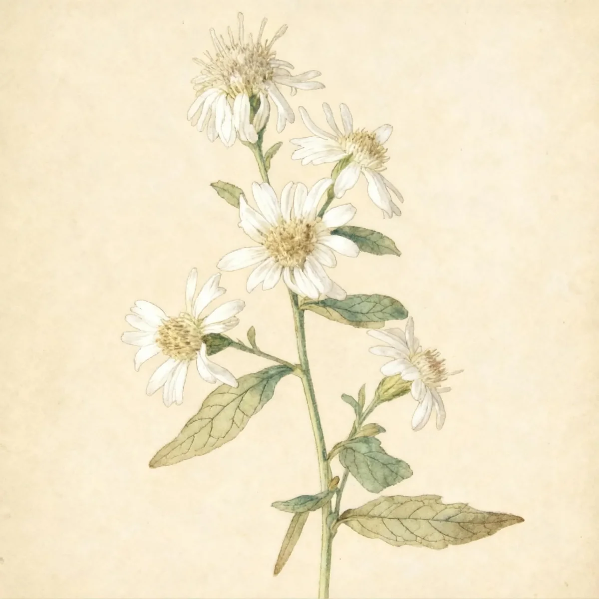 White woodland aster