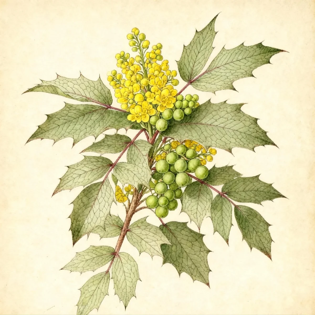 Holly-leaved barberry (Berberis aquifolium)