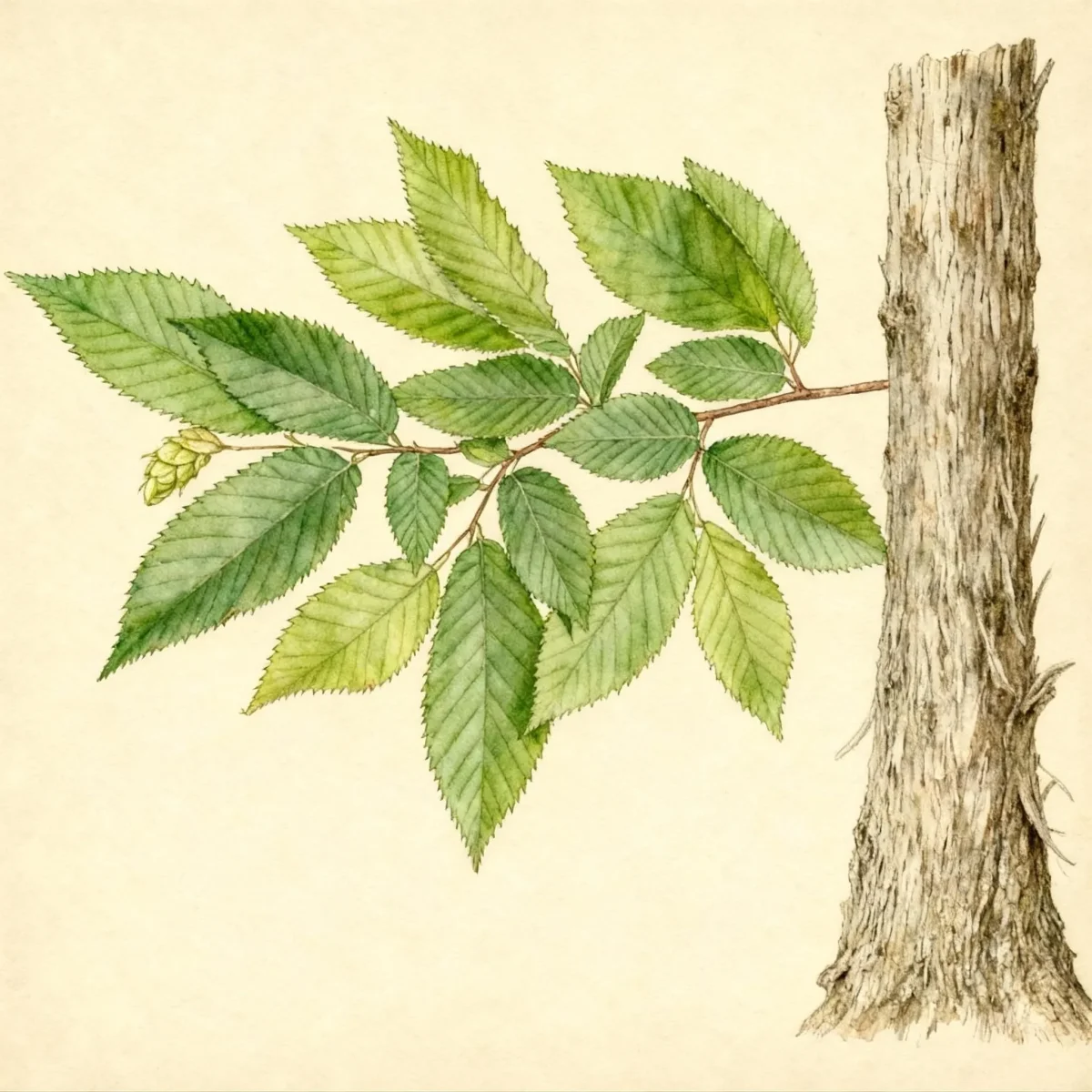 Eastern hop hornbeam (Ostrya virginiana)