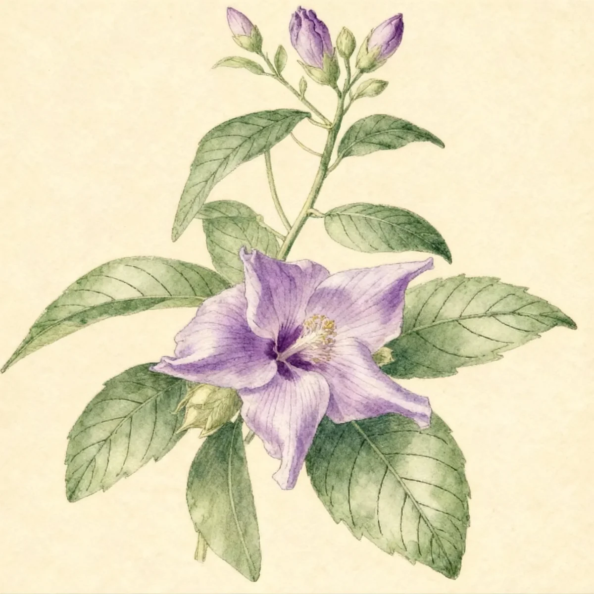 Norfolk Island hibiscus (Lagunaria patersonii)