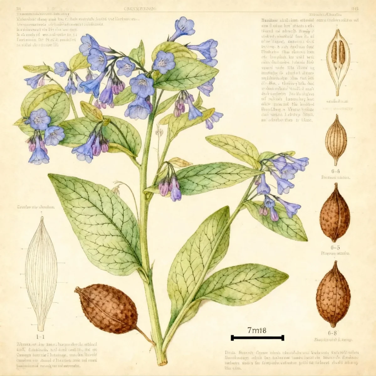 Virginia bluebells (Mertensia virginica)