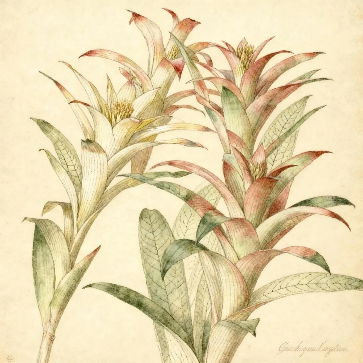 Scarlet star (Guzmania lingulata)