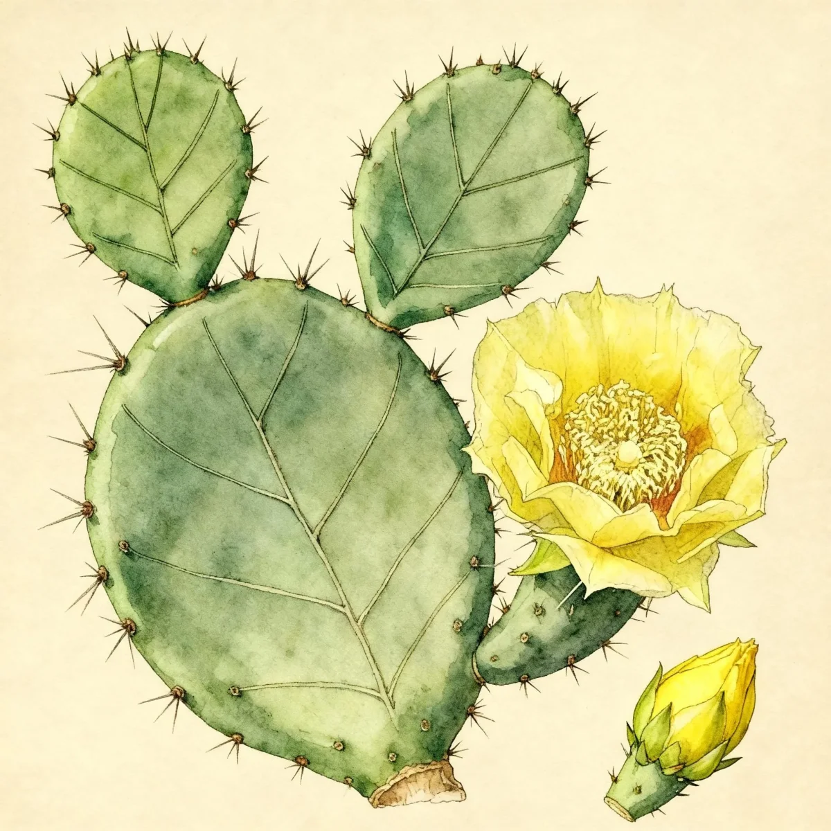 Prickly-pear (Opuntia compressa)