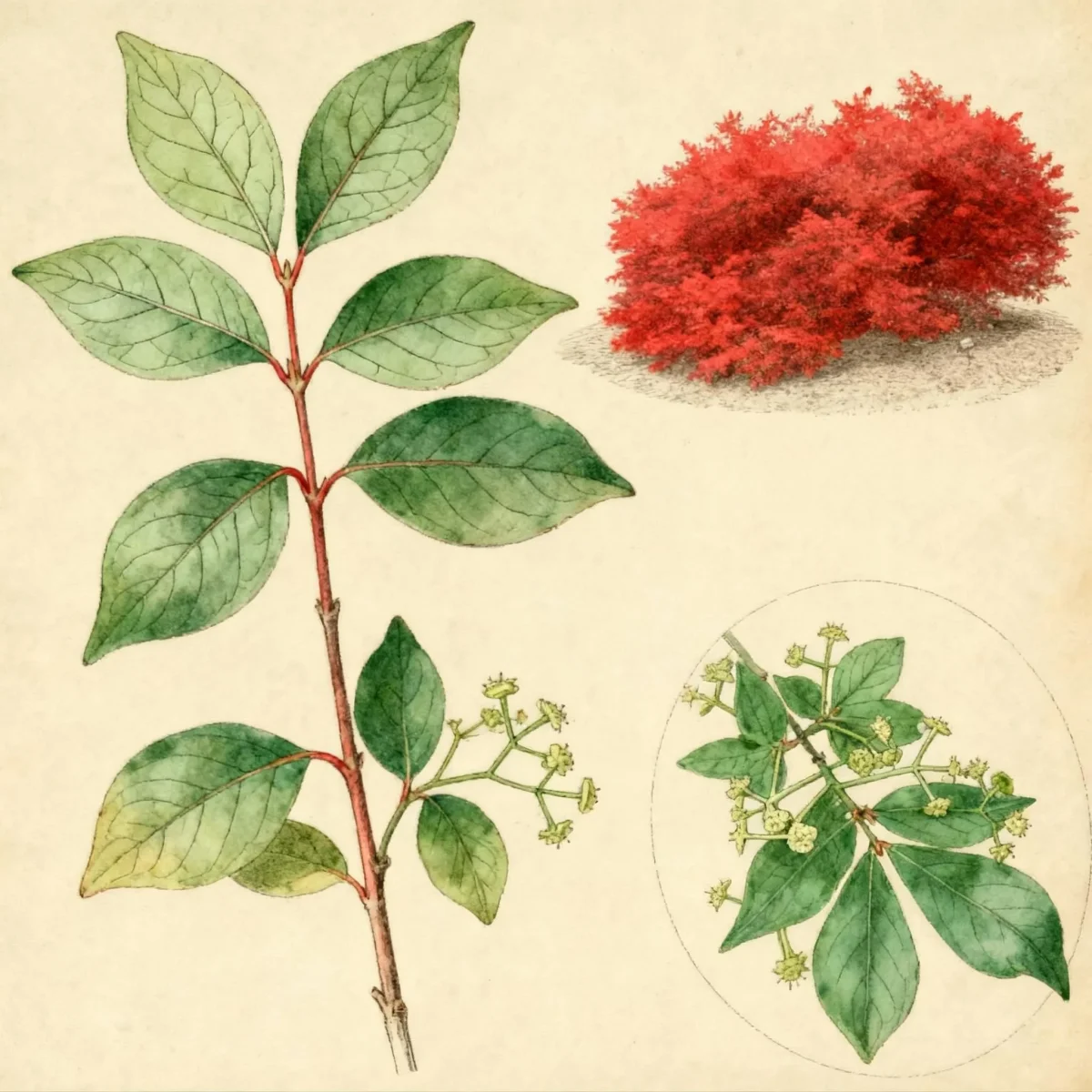 Winged spindle tree (Euonymus alatus)