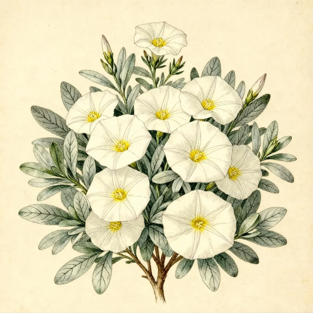 Silverbush (Convolvulus cneorum)