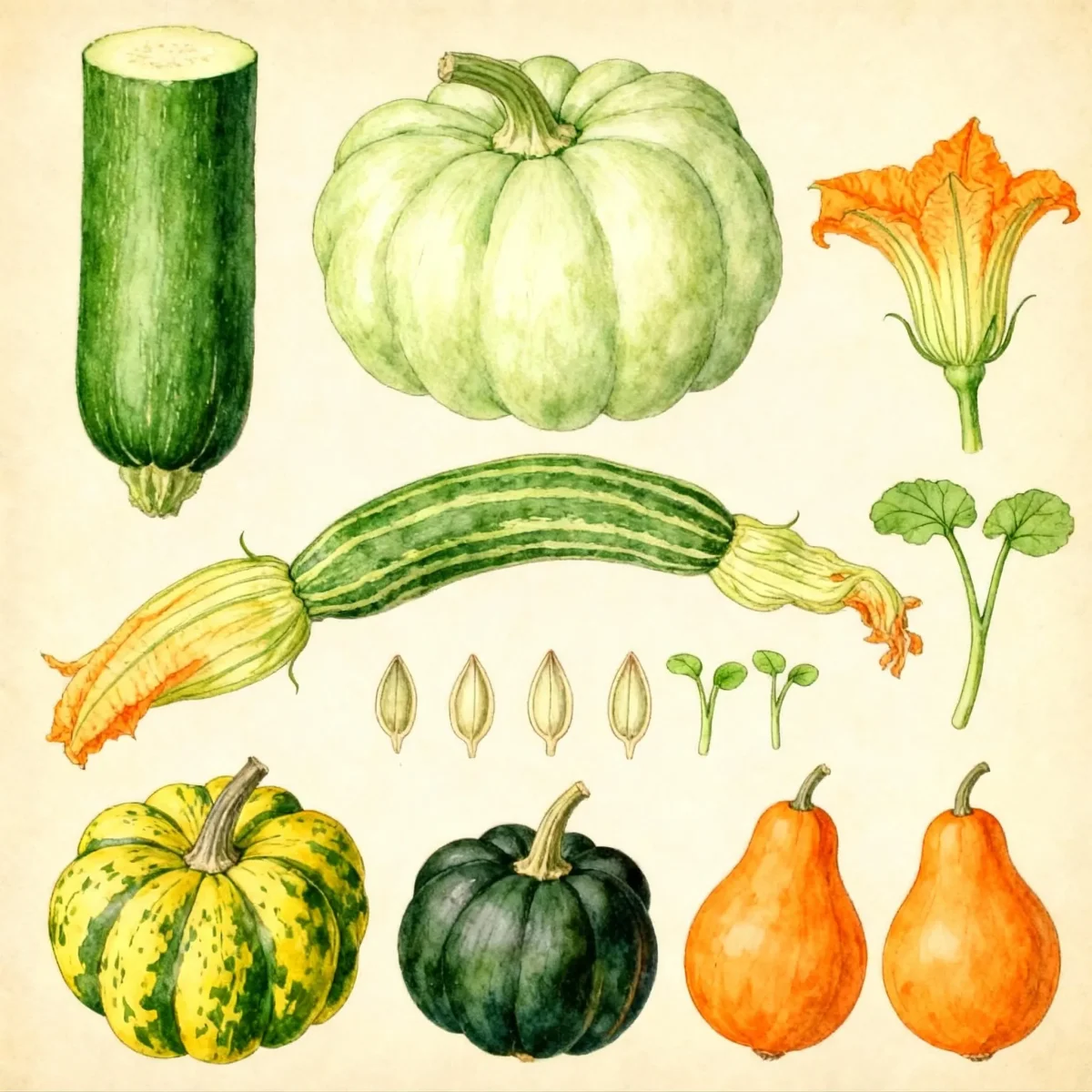 Summer squash (Cucurbita pepo)