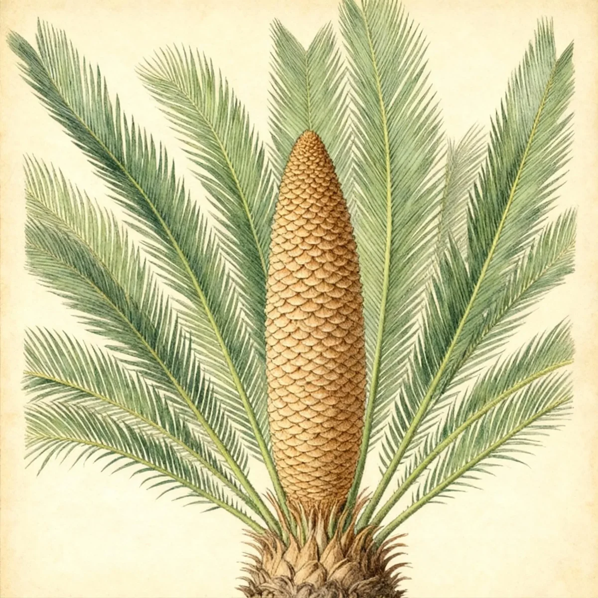 Sago palm (Cycas revoluta)