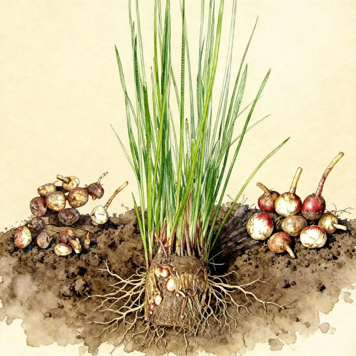 Chinese water chestnut (Eleocharis dulcis)