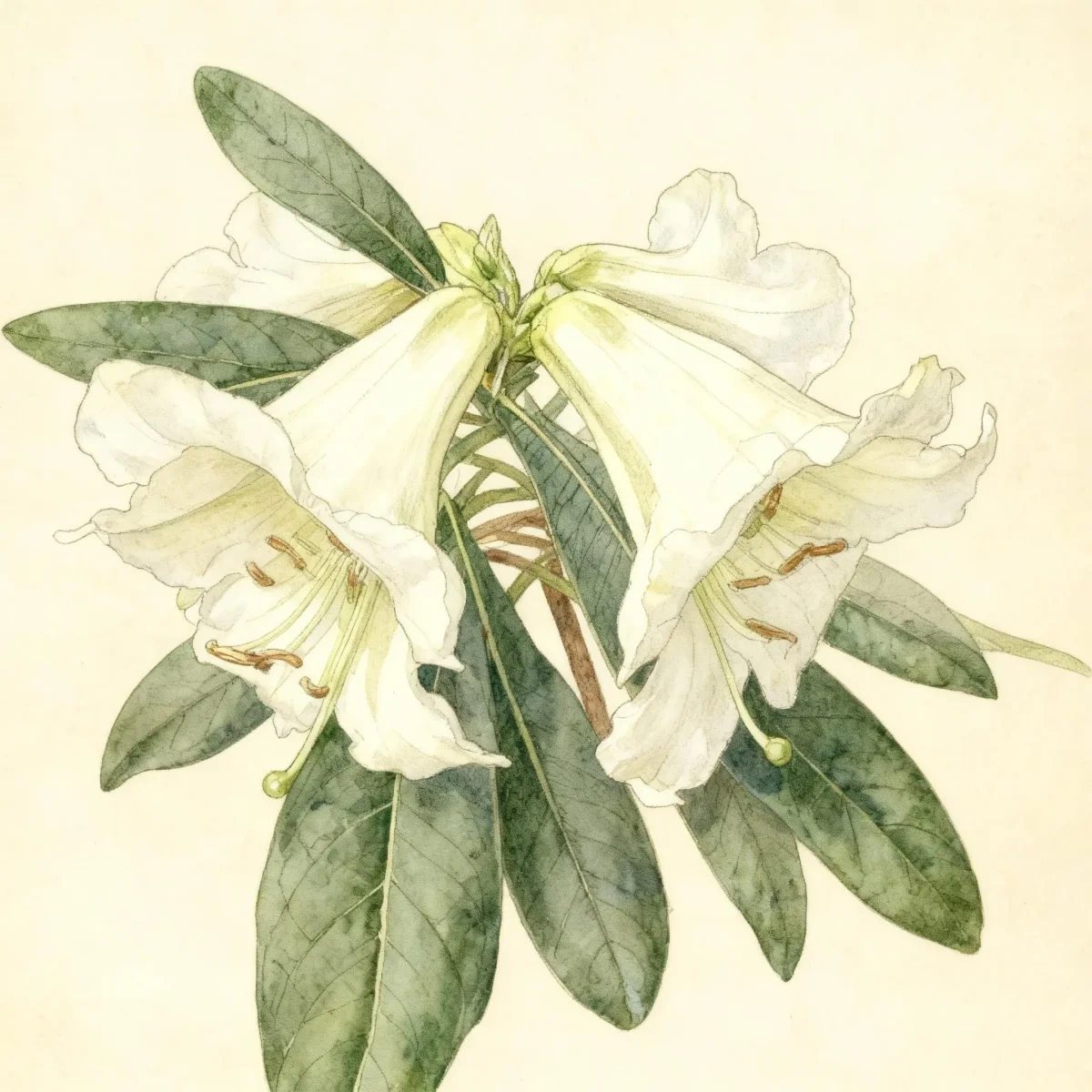 Rhododendron (Rhododendron maddenii subsp. crassum)
