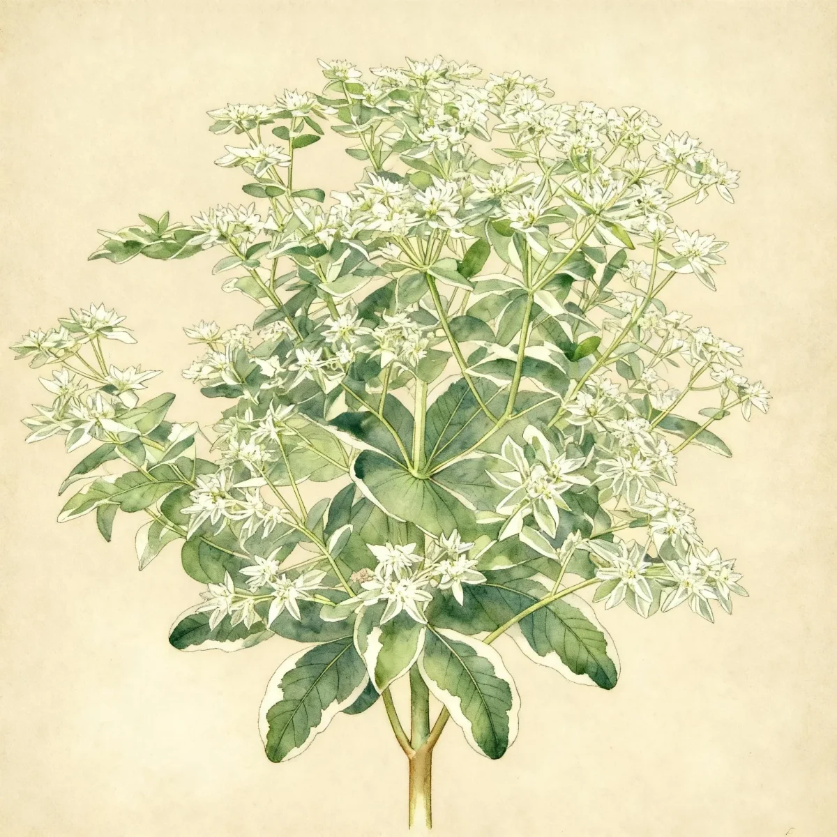 Snow on the mountain (Euphorbia marginata)