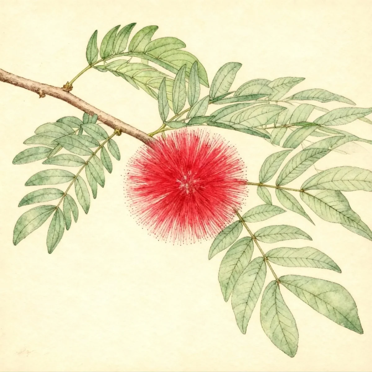 Powder puff tree (Calliandra haematocephala)