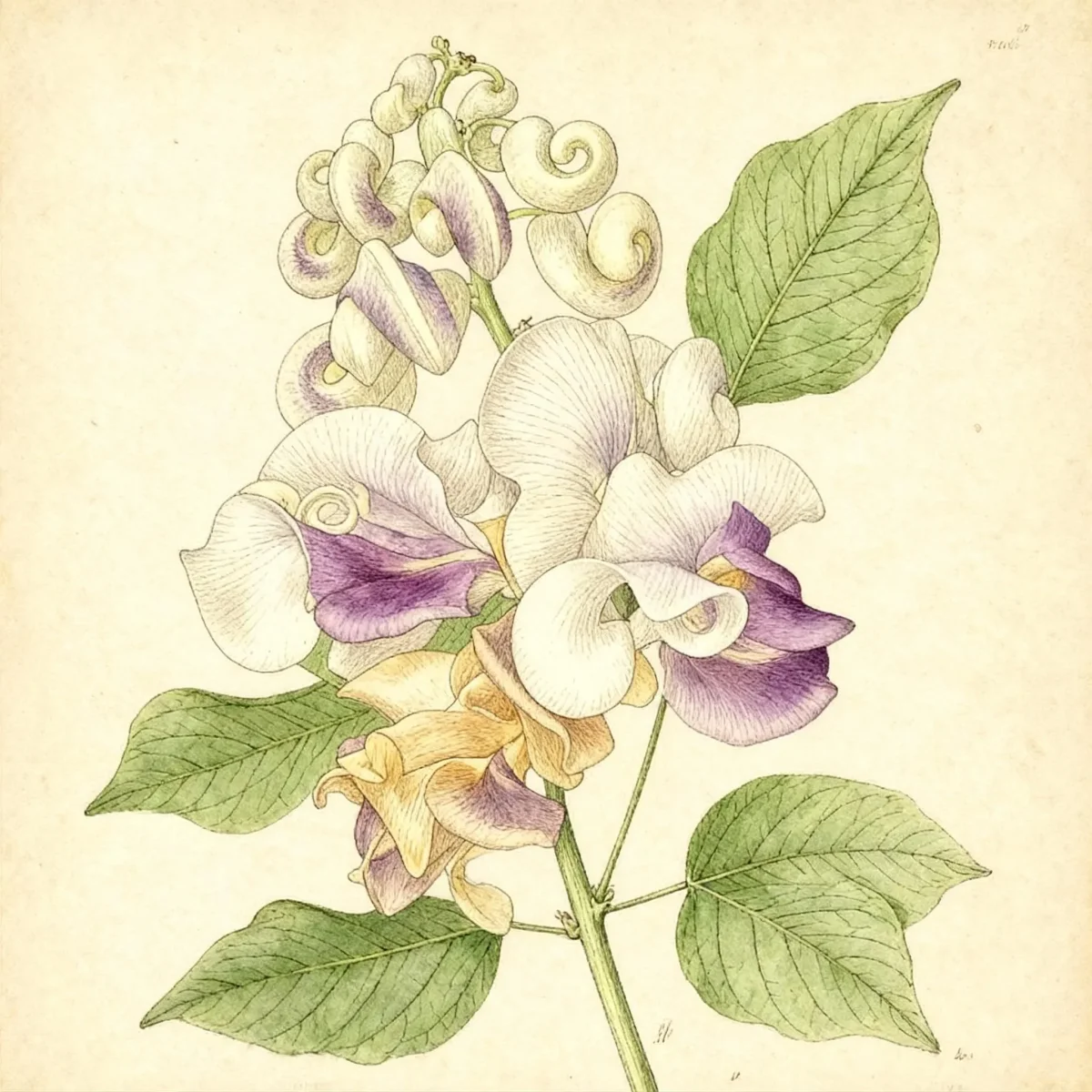 Corkscrew flower (Vigna caracalla)
