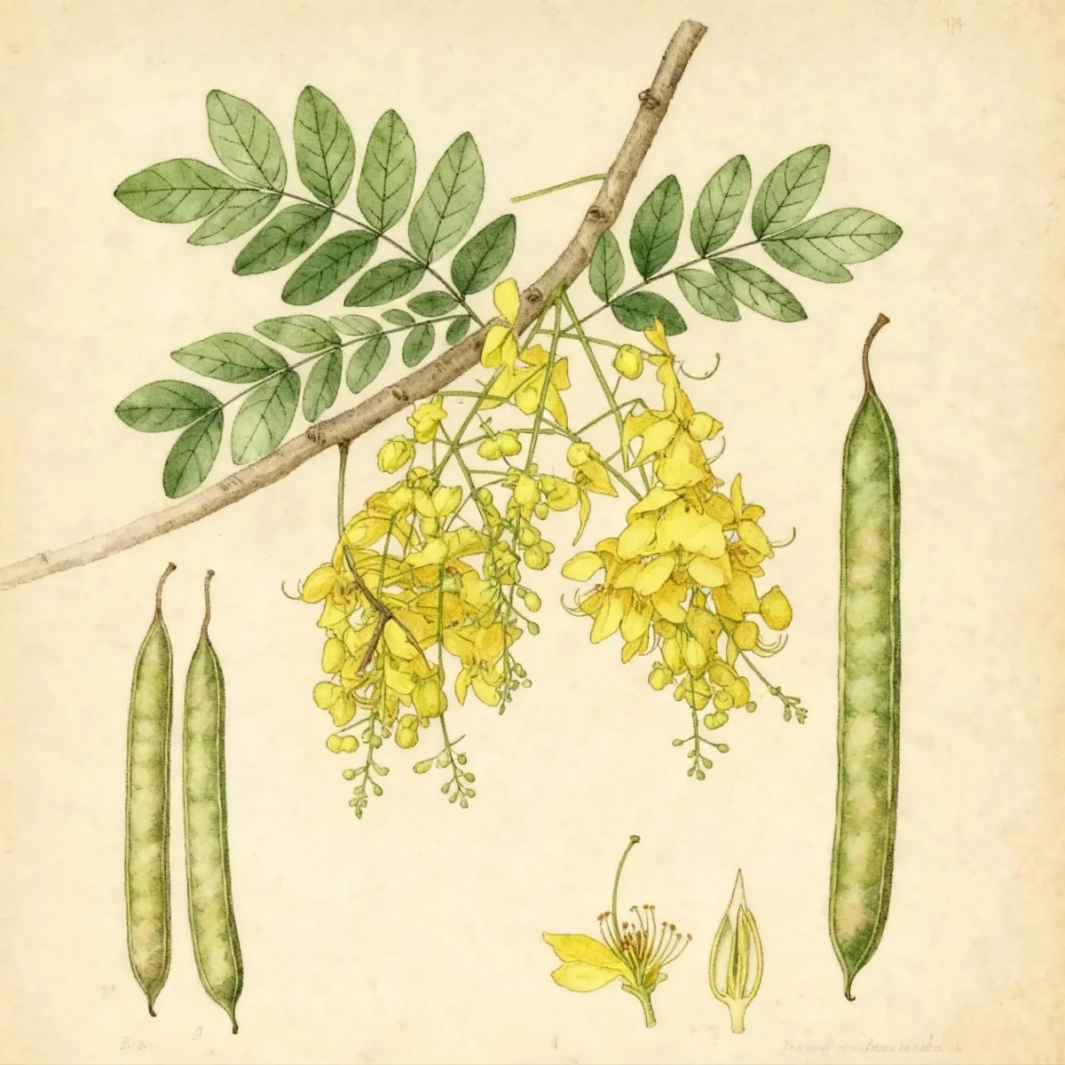 Golden shower tree (Cassia fistula)