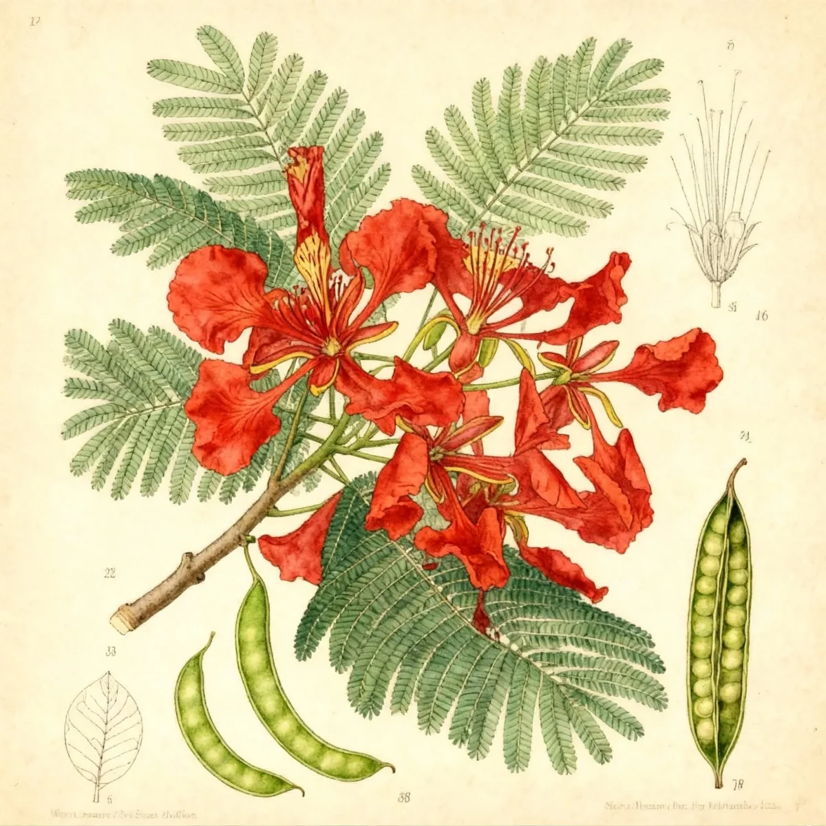 Royal poinciana (Delonix regia)