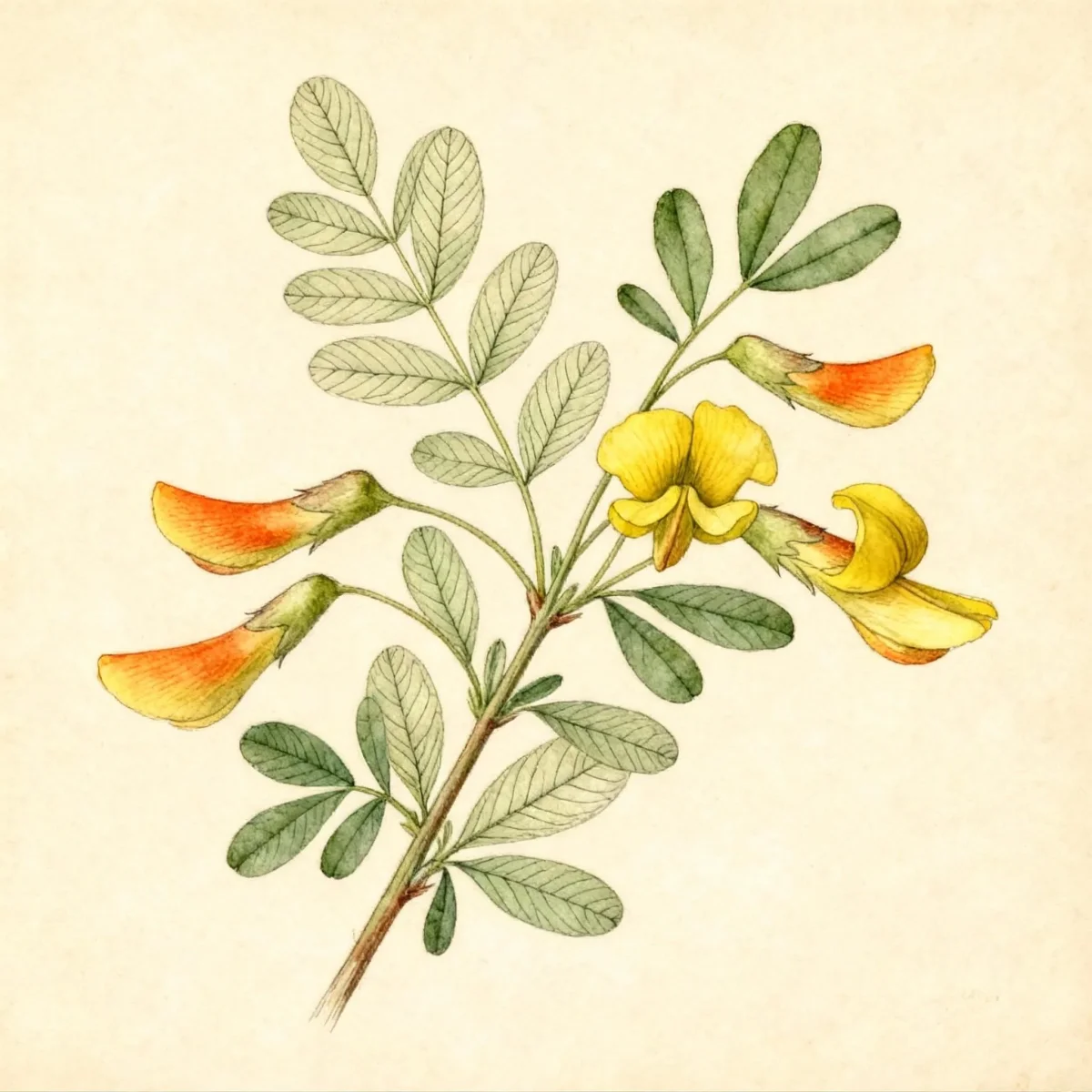 Rose peashrub (Caragana rosea)