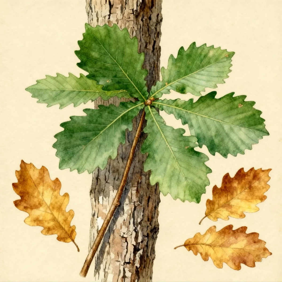 Mongolian oak (Quercus mongolica)
