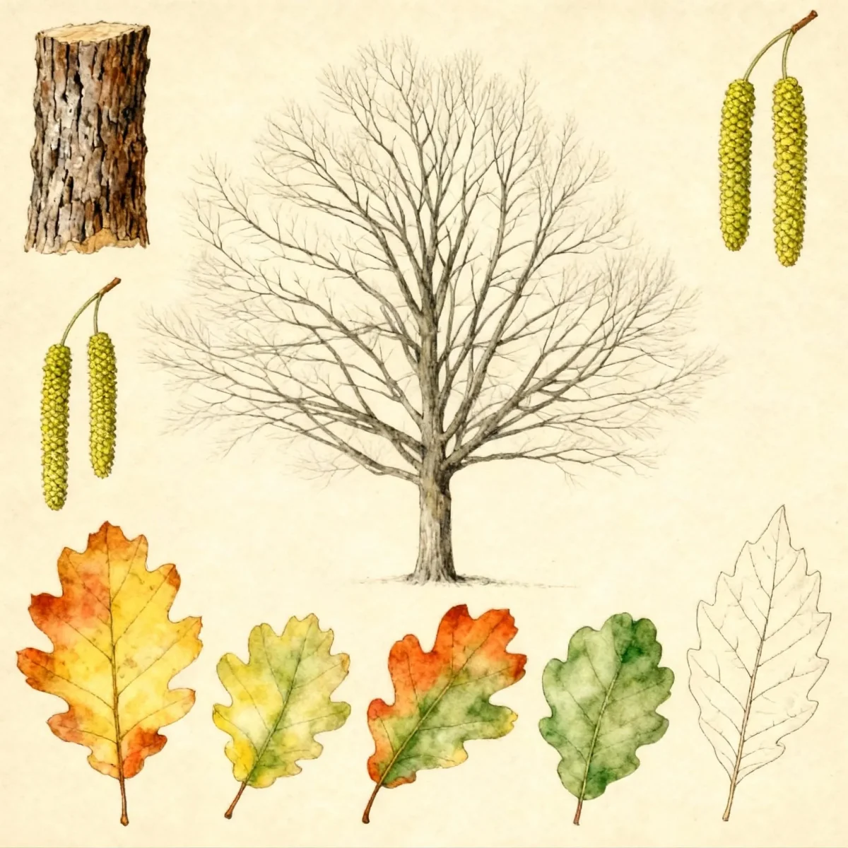 Pin oak (Quercus palustris)