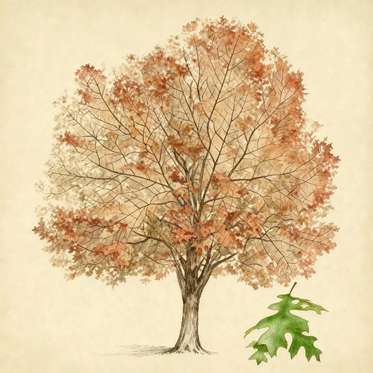 Texas red oak (Quercus texana)