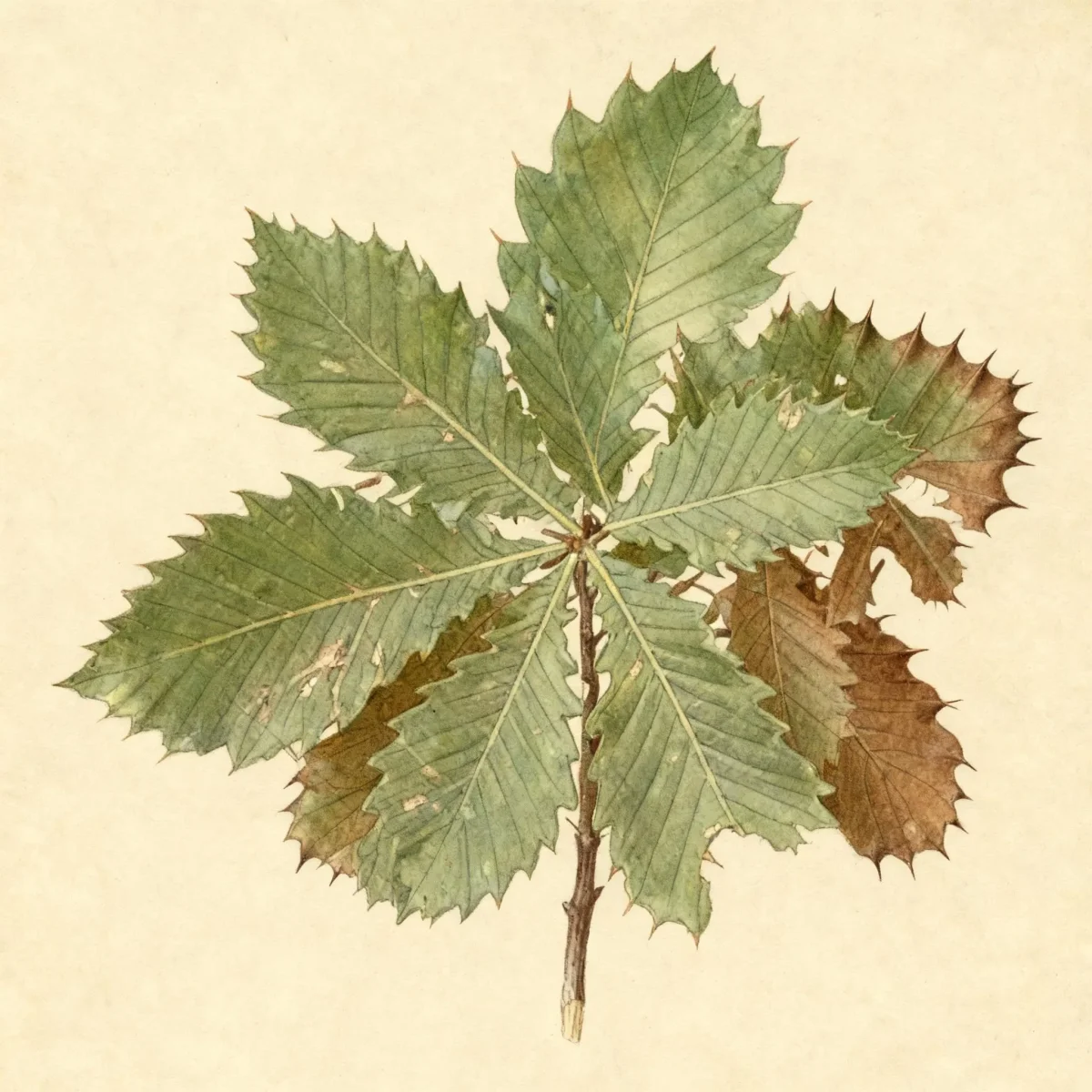 Mongolian oak (Quercus mongolica var. grosseserrata)