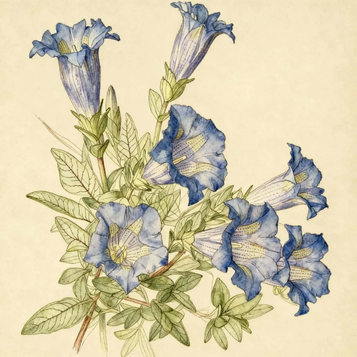 Gentian (Gentiana acaulis)