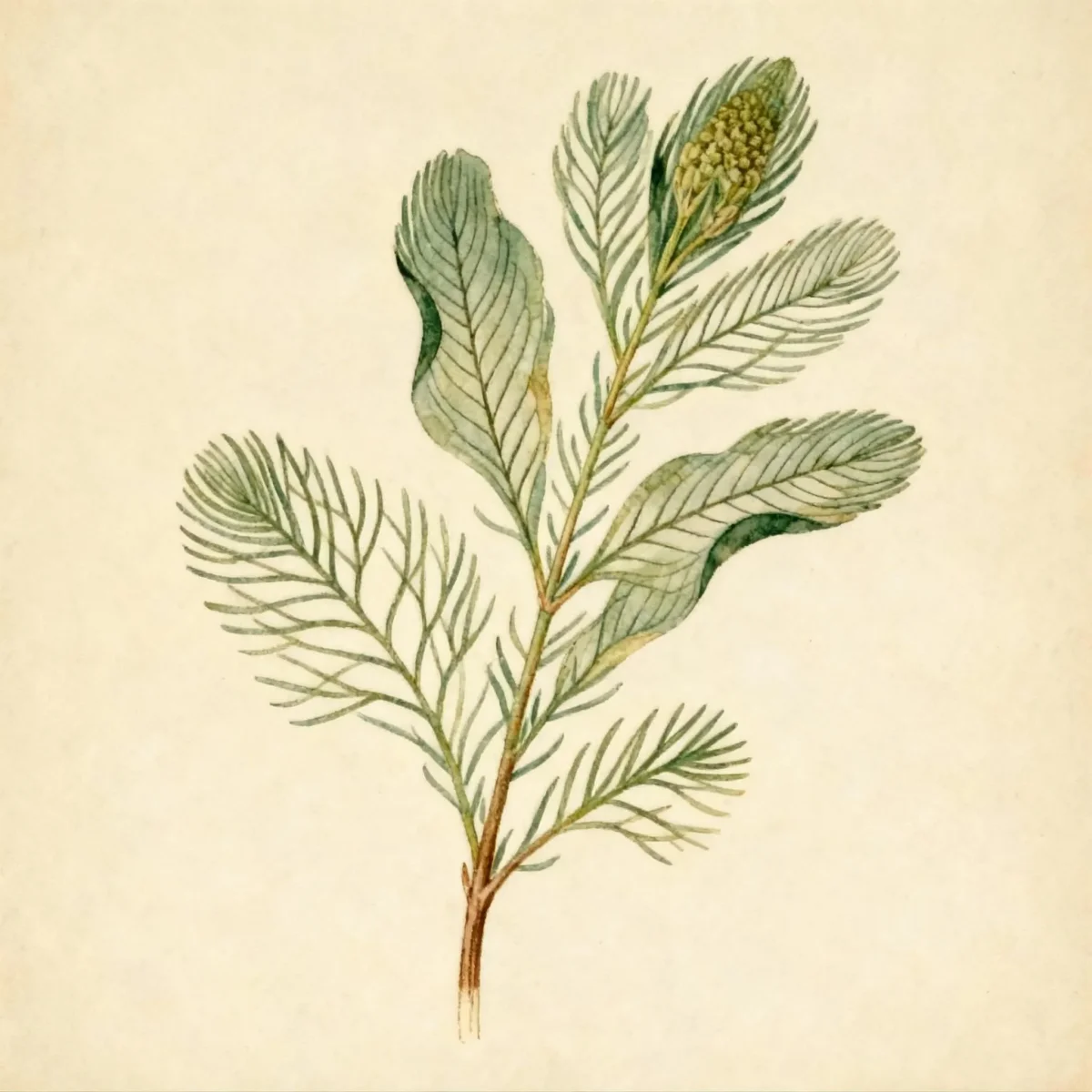 Parrot feather water milfoil (Myriophyllum aquaticum)