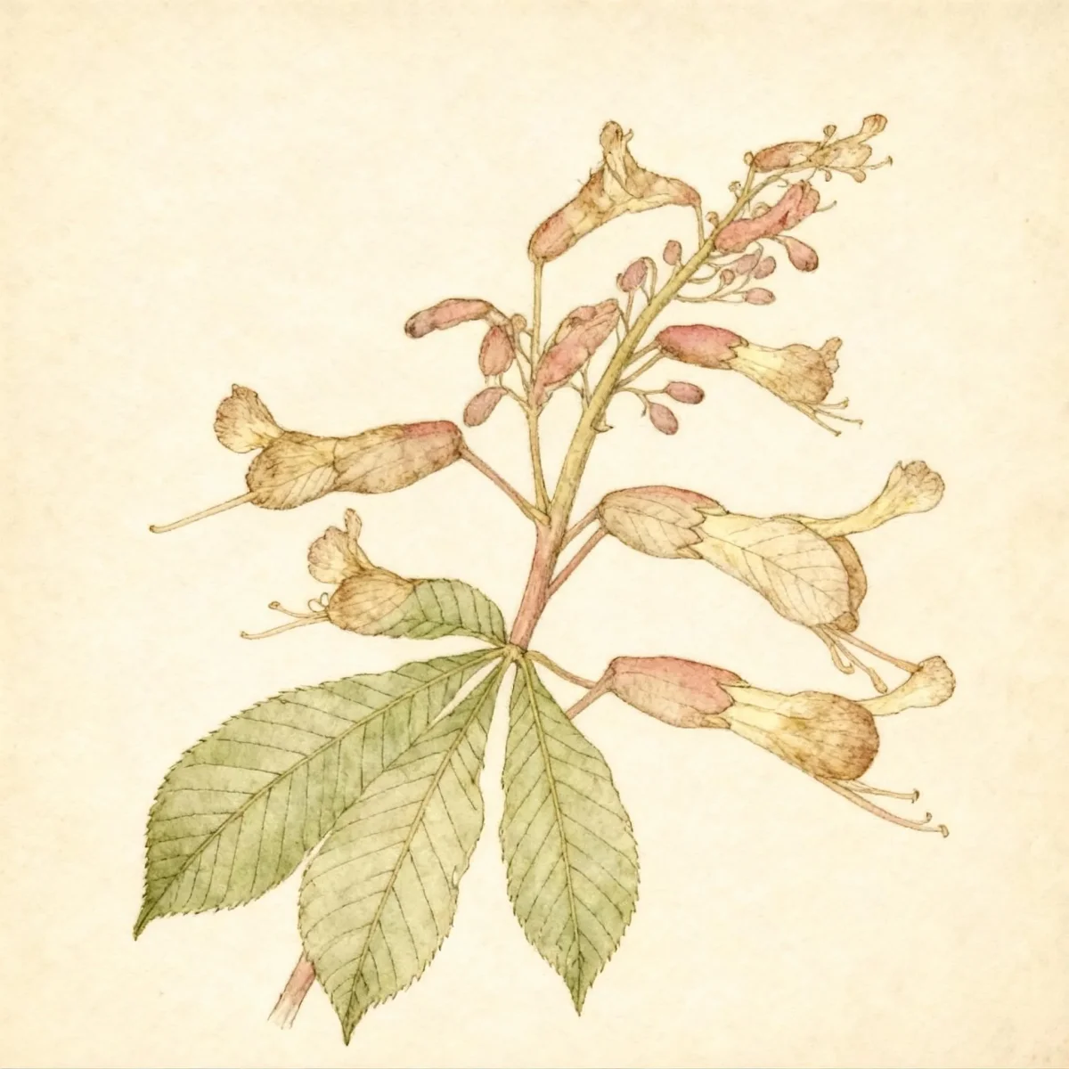 Red buckeye (Aesculus pavia)