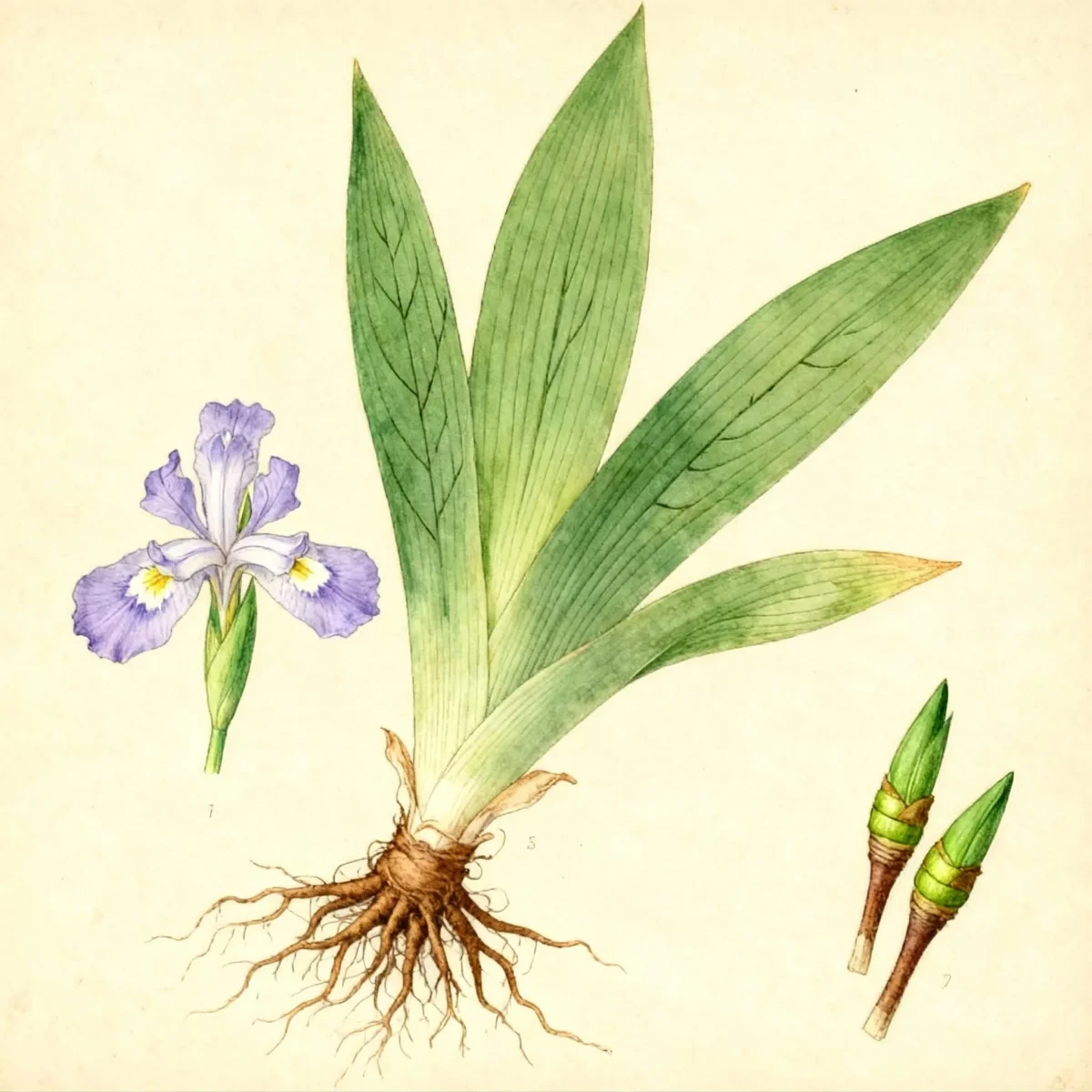 Dwarf crested iris (Iris cristata)