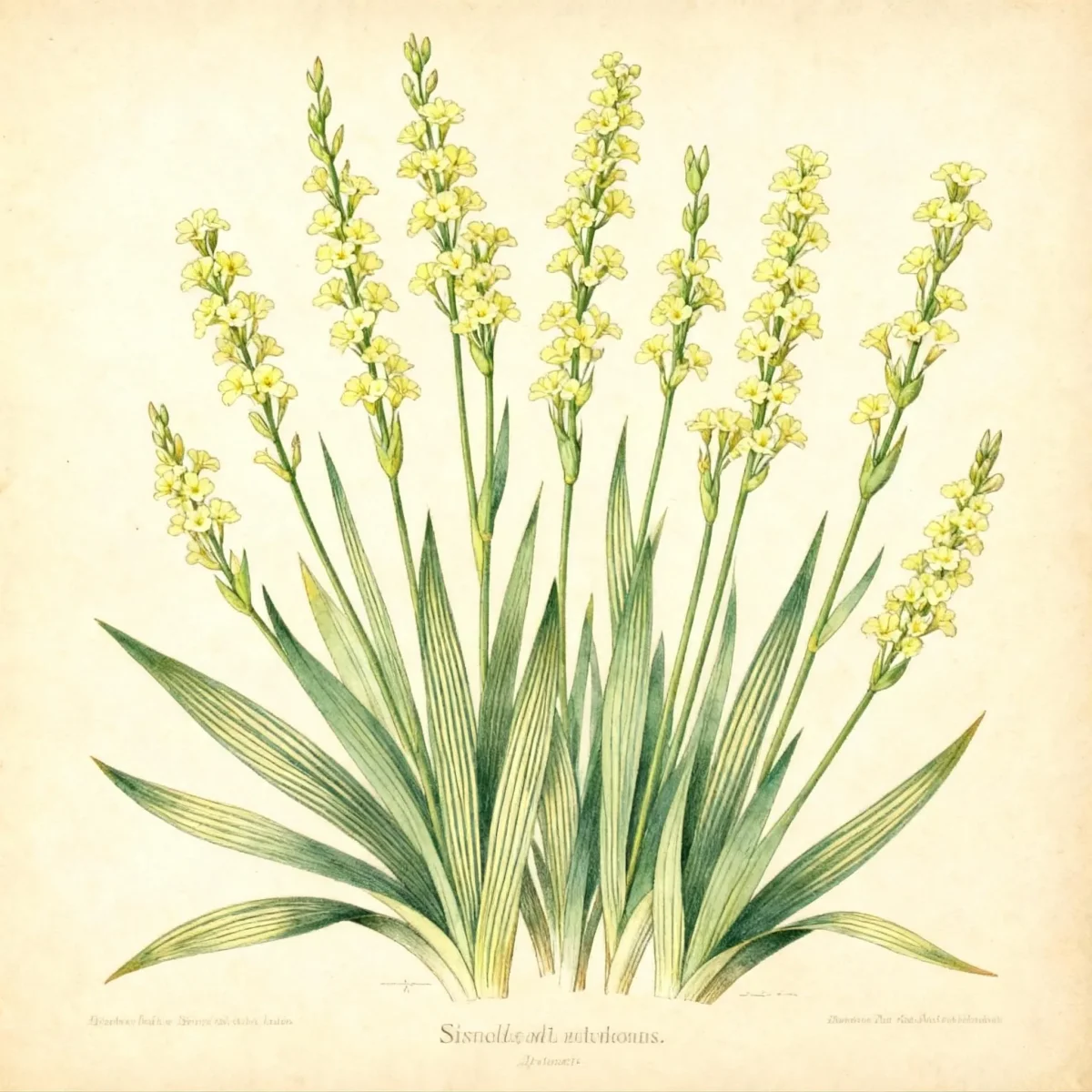 Pale yellow-eyed grass (Sisyrinchium striatum)