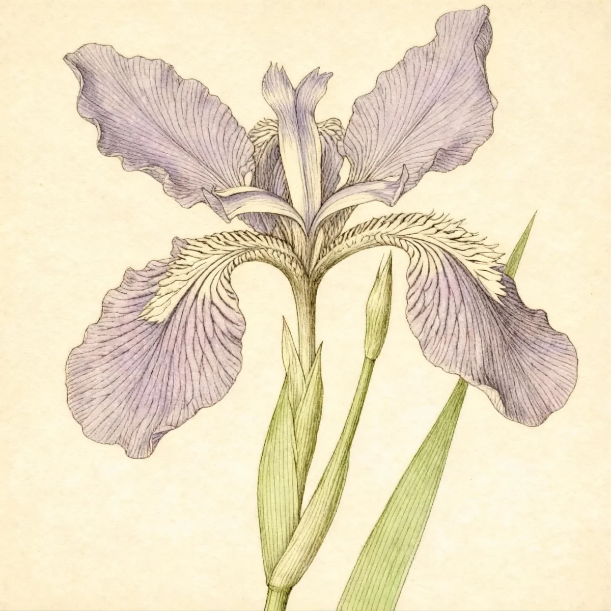 Roof iris (Iris tectorum)