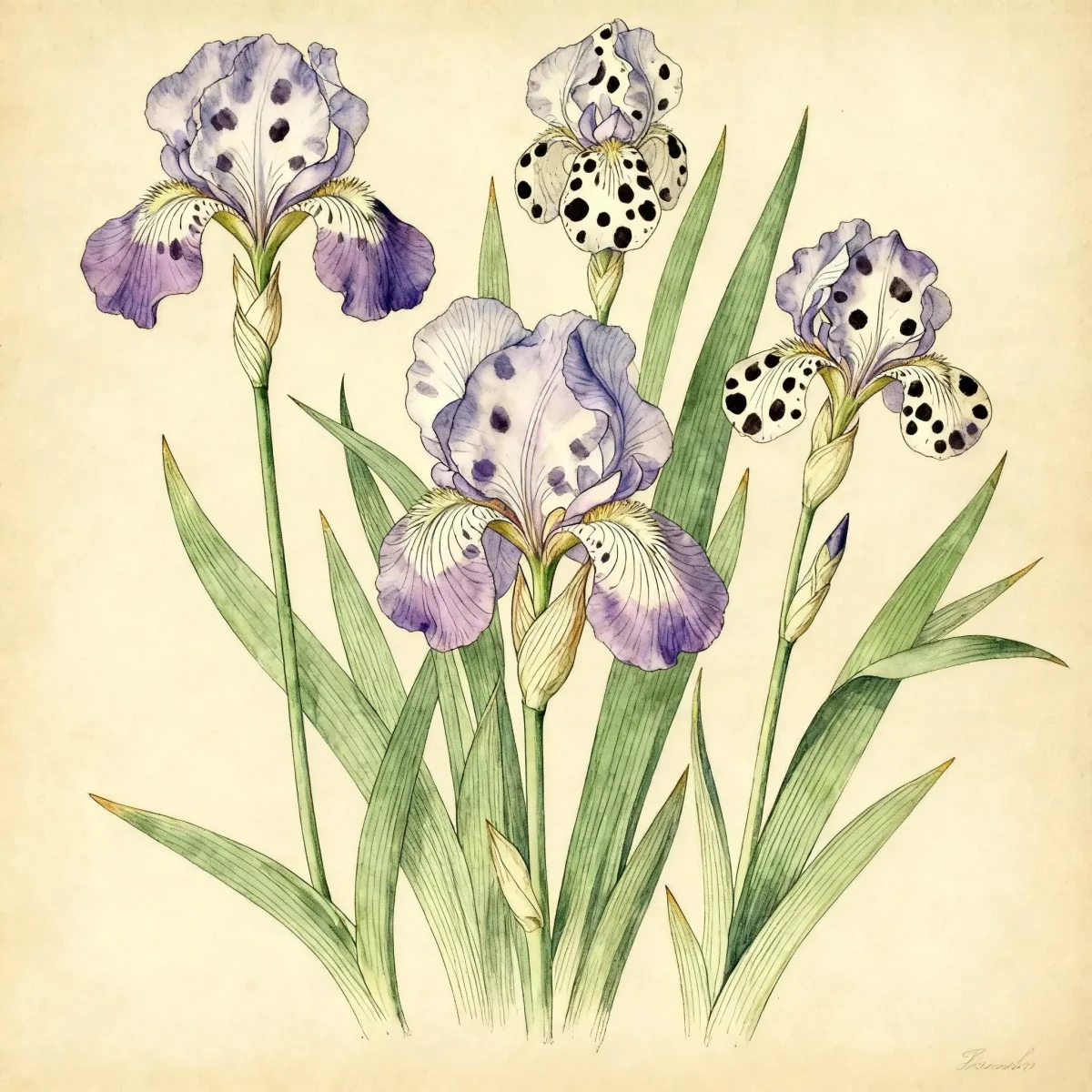 Dalmatian iris (Iris pallida)