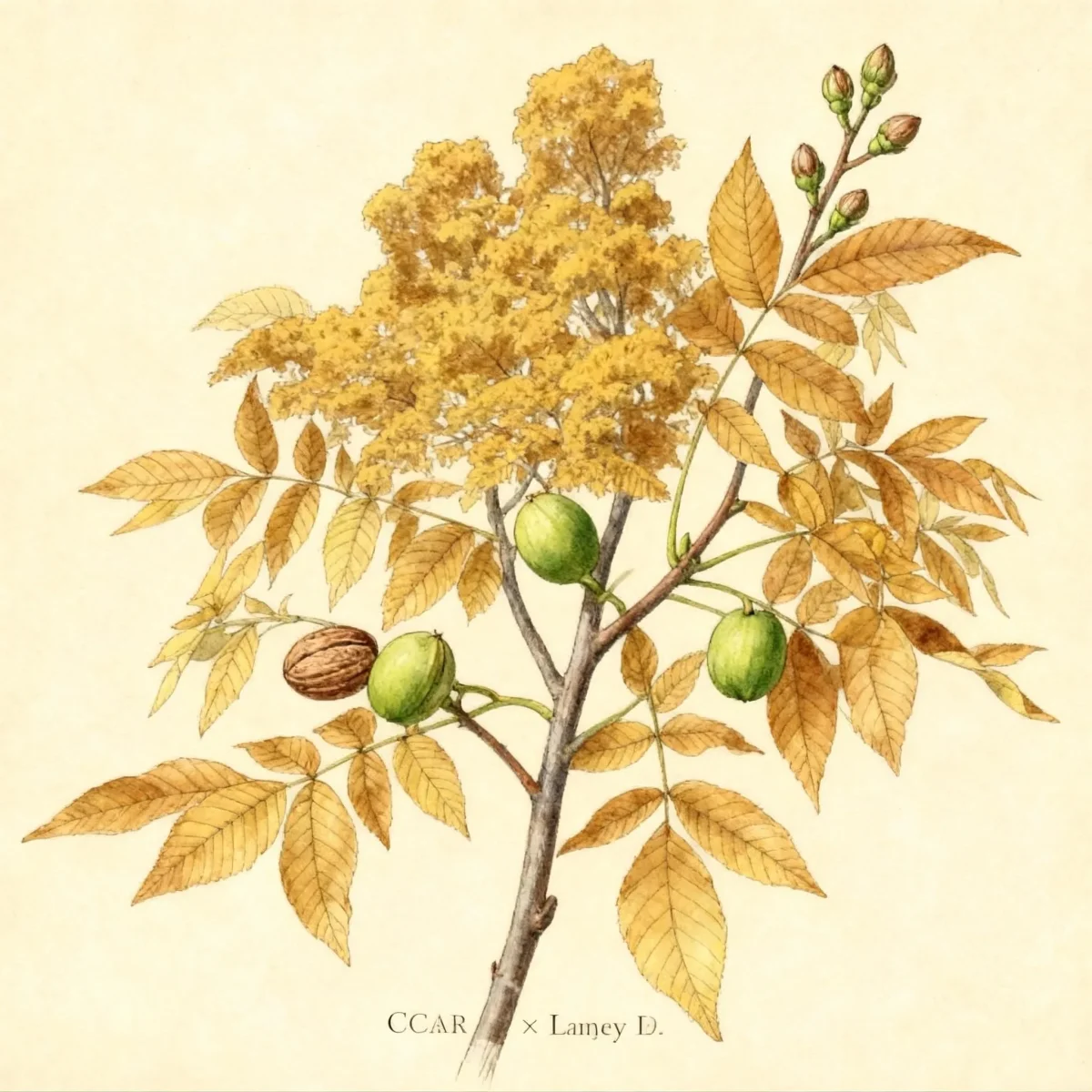 Hickory (Carya × laneyi)