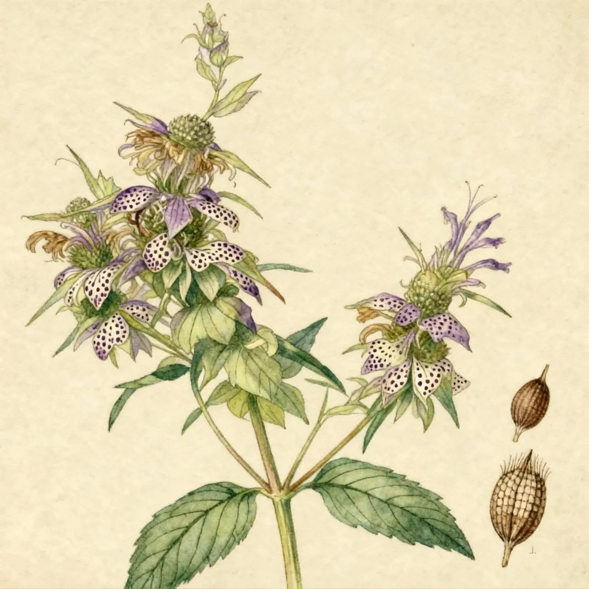 Dotted beebalm (Monarda punctata)