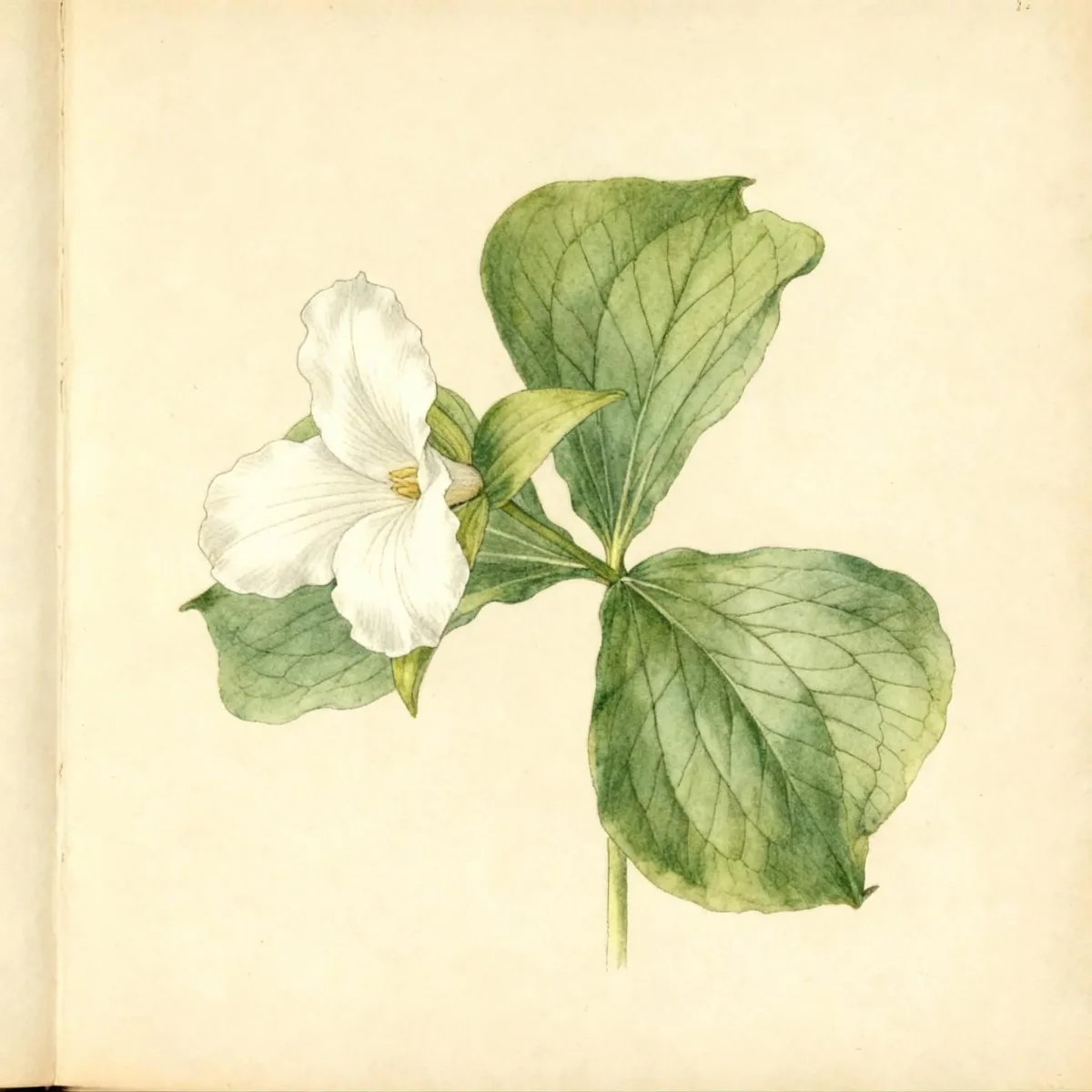 White wake robin (Trillium grandiflorum)