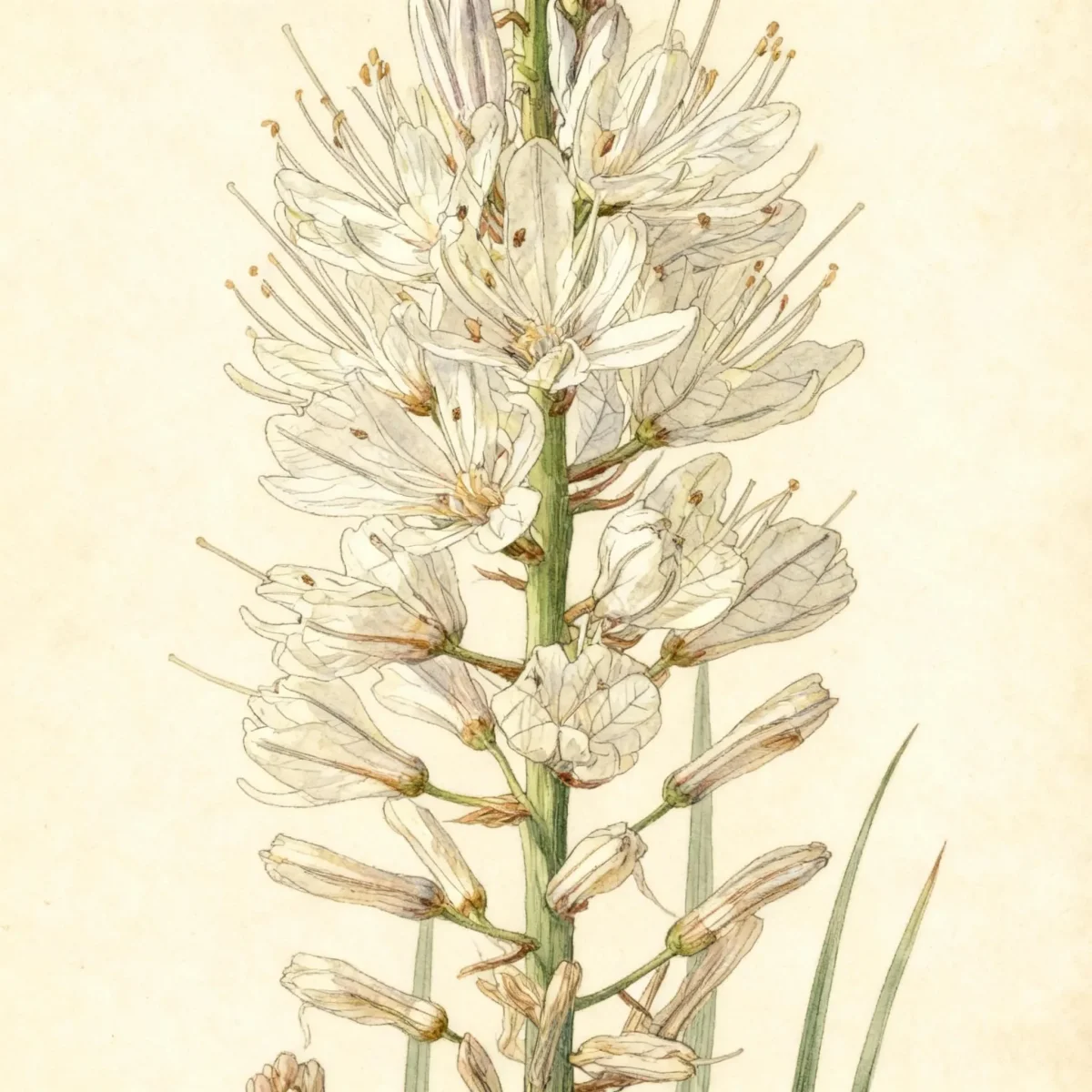 White-flowered asphodel (Asphodelus albus)