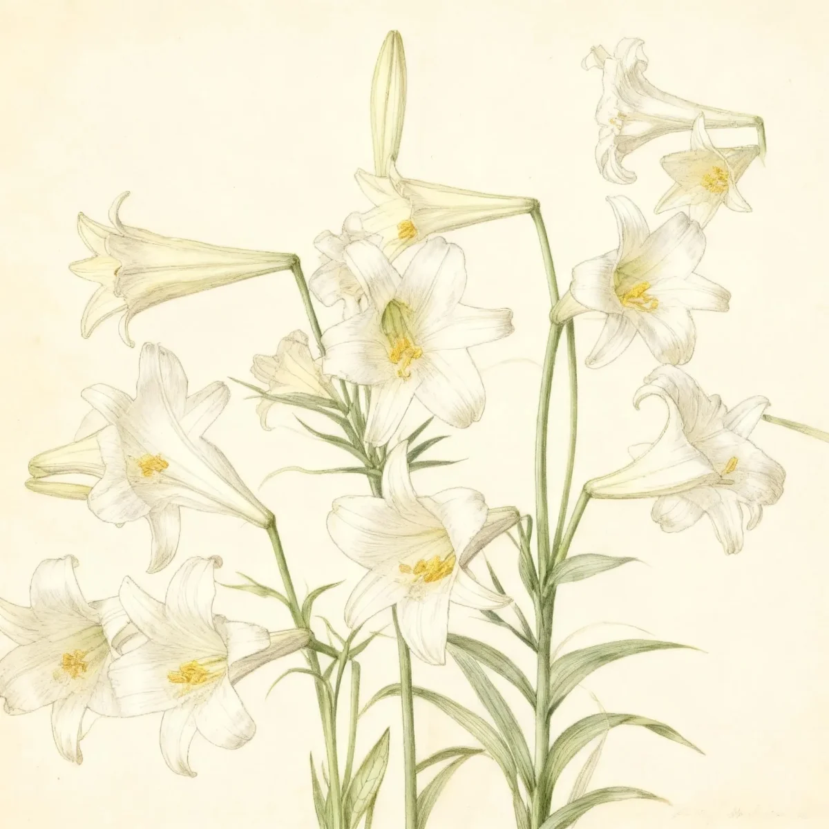 Trumpet lily (Lilium longiflorum)