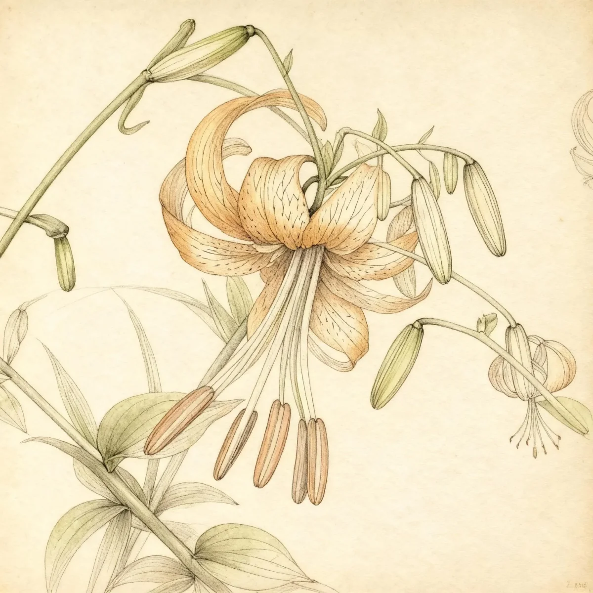 Trumpet lily (Lilium henryi)