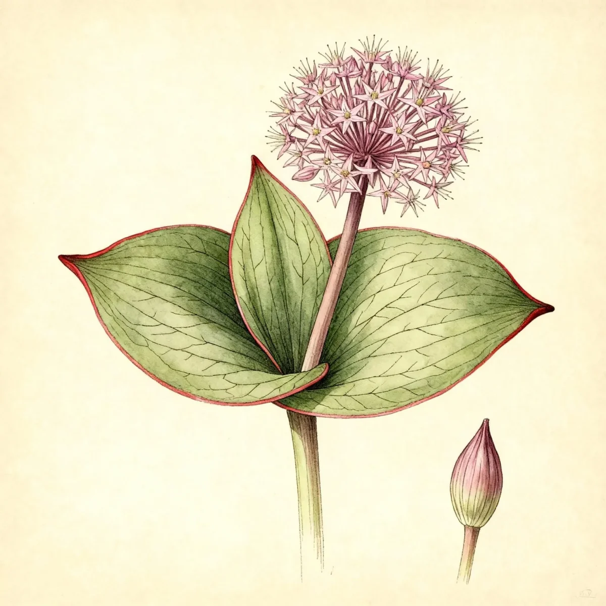 Ornamental onion (Allium karataviense)