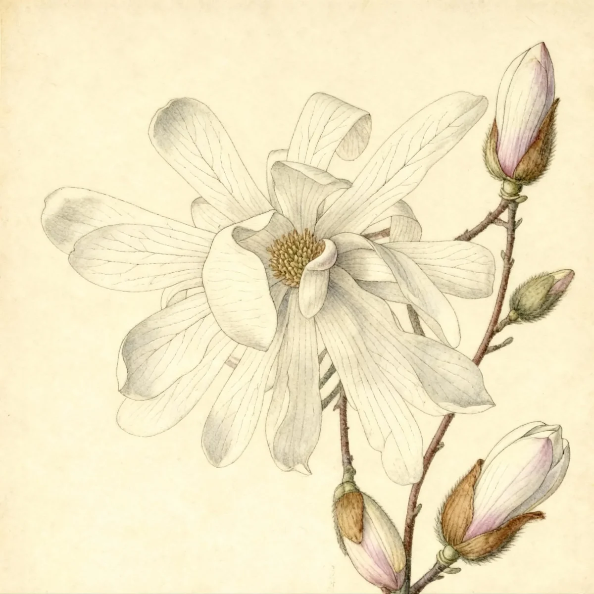 Star magnolia (Magnolia stellata)