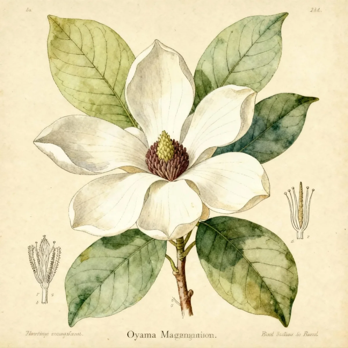 Oyama magnolia (Magnolia sieboldii)