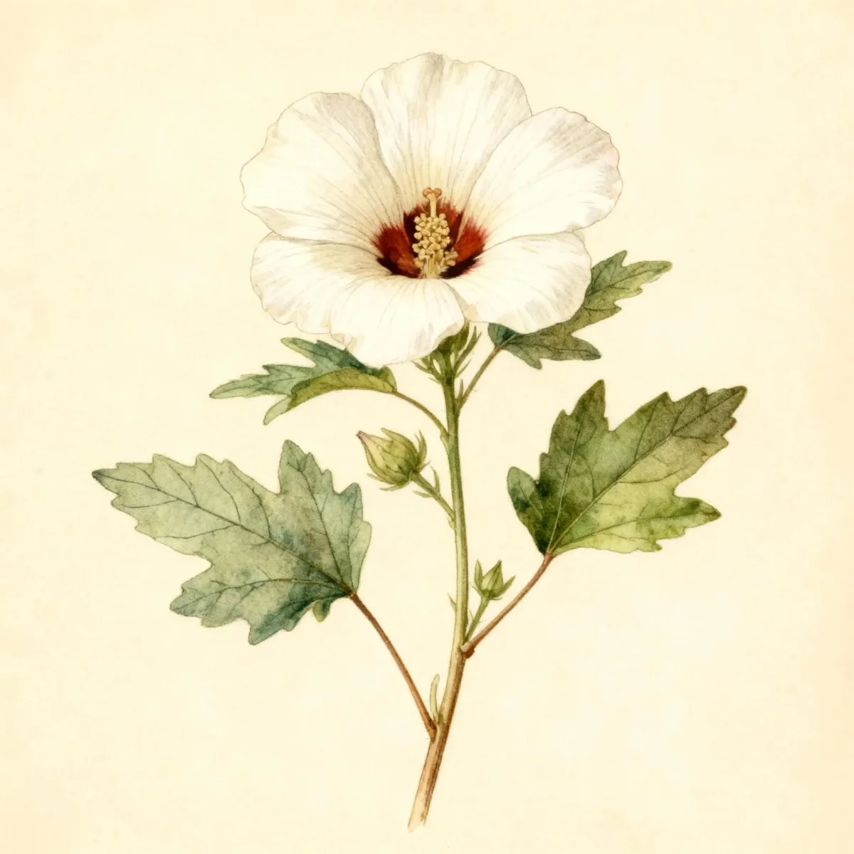 Flower of an hour (Hibiscus trionum)