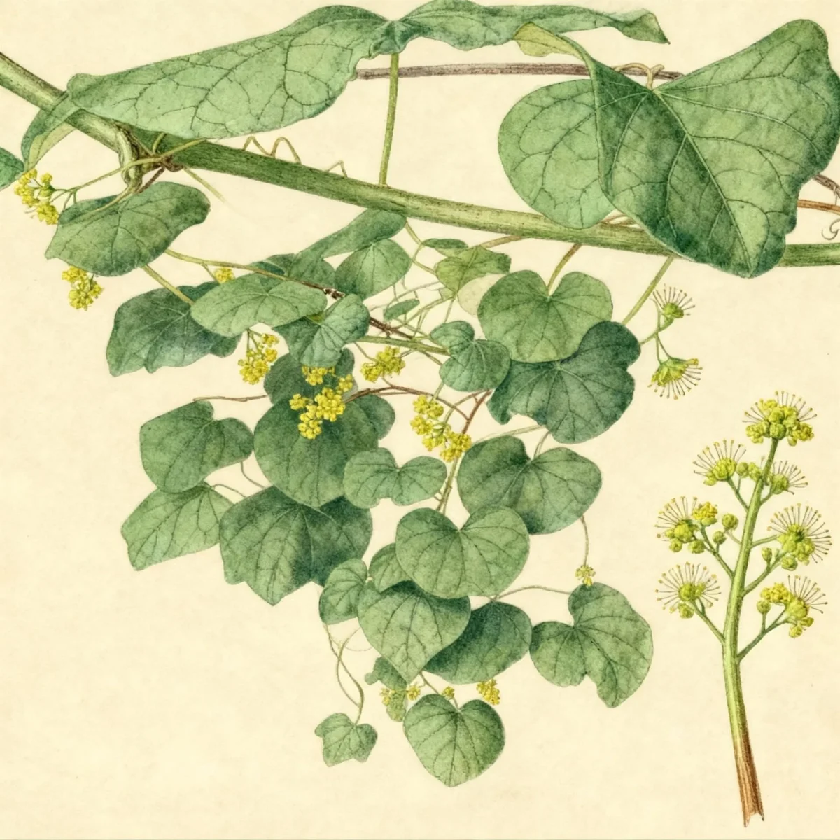 Common moonseed (Menispermum canadense)