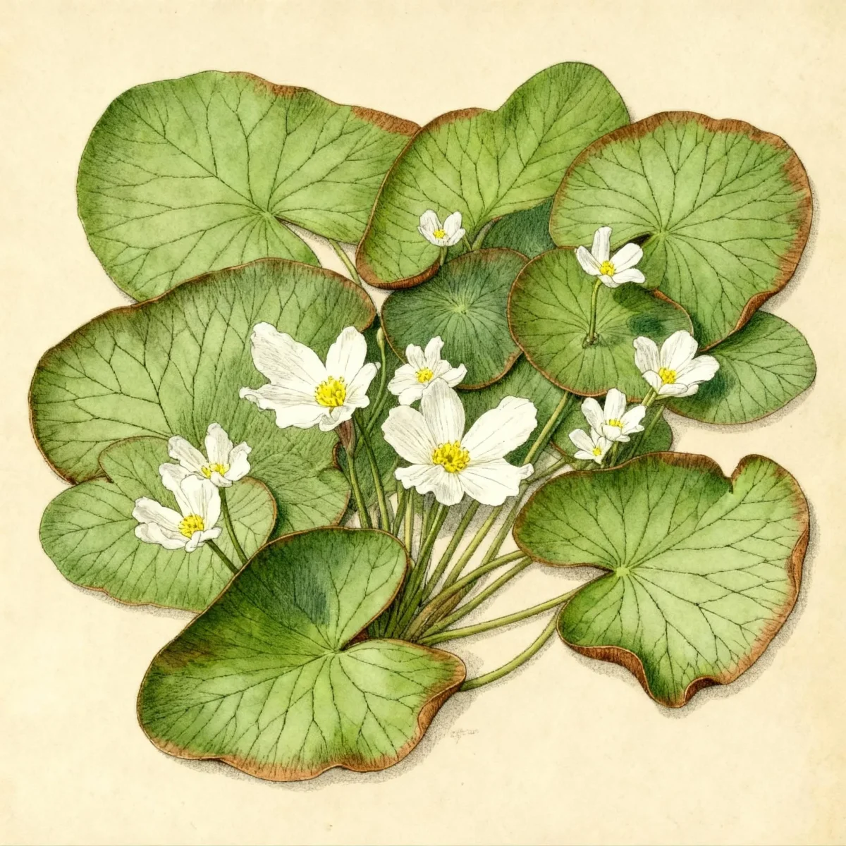 Crested floatingheart (Nymphoides cristata)