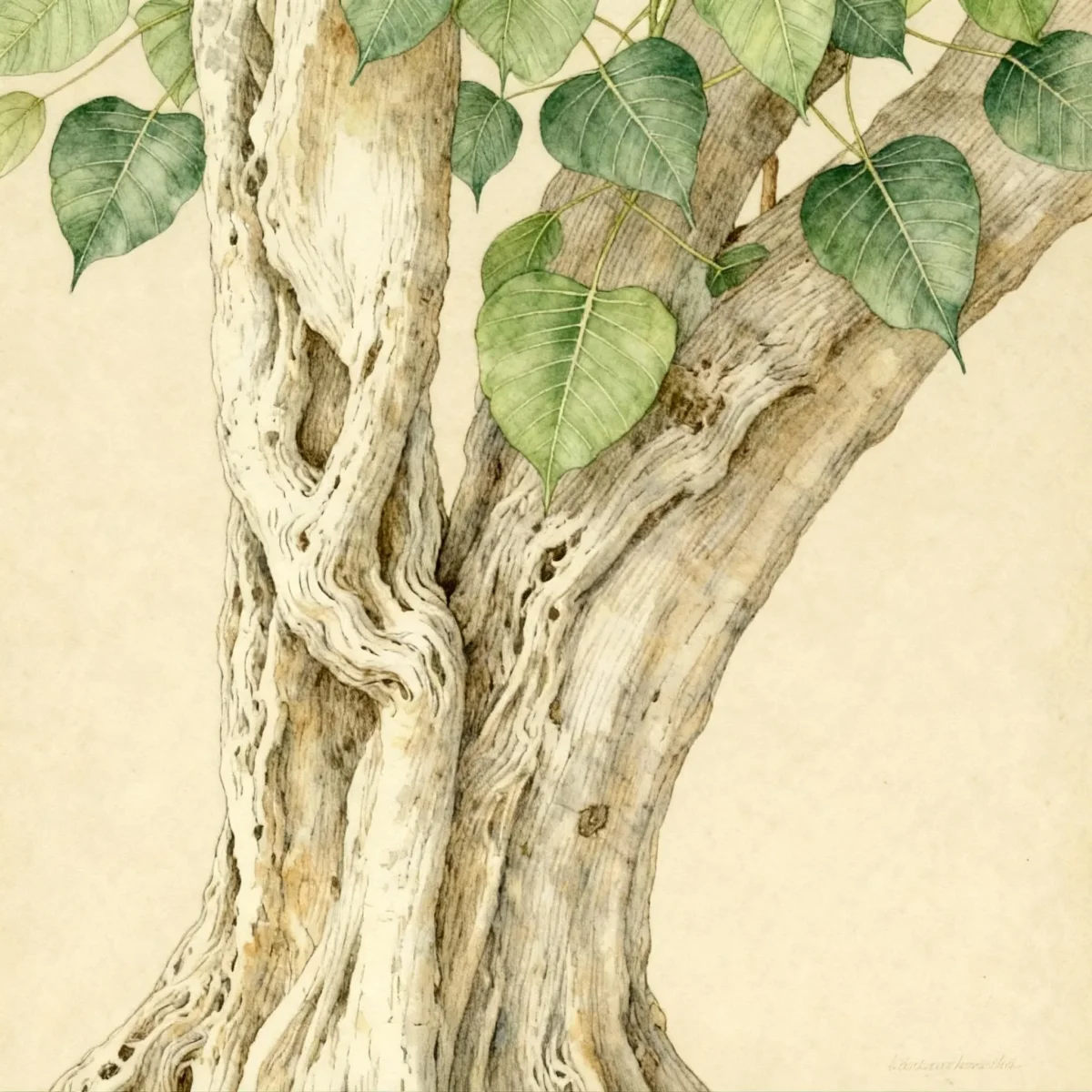 Sacred bo tree (Ficus religiosa)