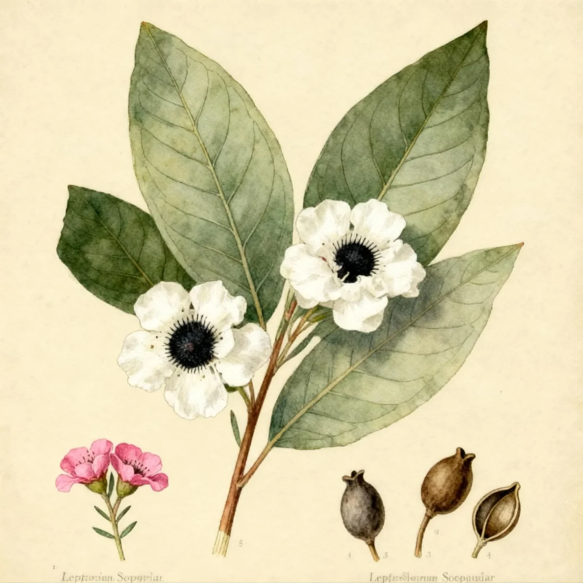 Broom tea tree (Leptospermum scoparium)