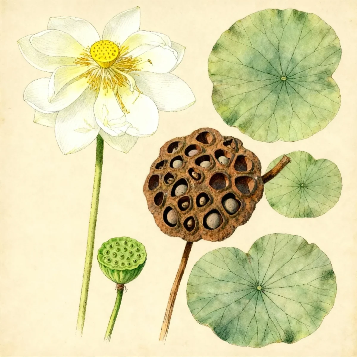 American lotus (Nelumbo lutea)