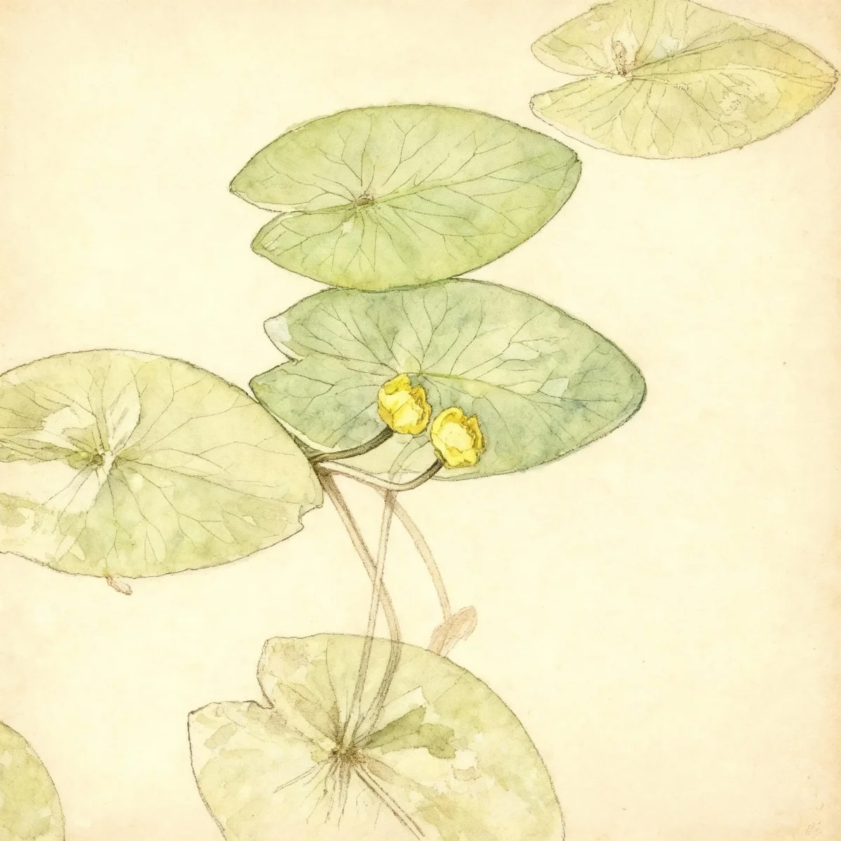 Yellow pond lily (Nuphar lutea)