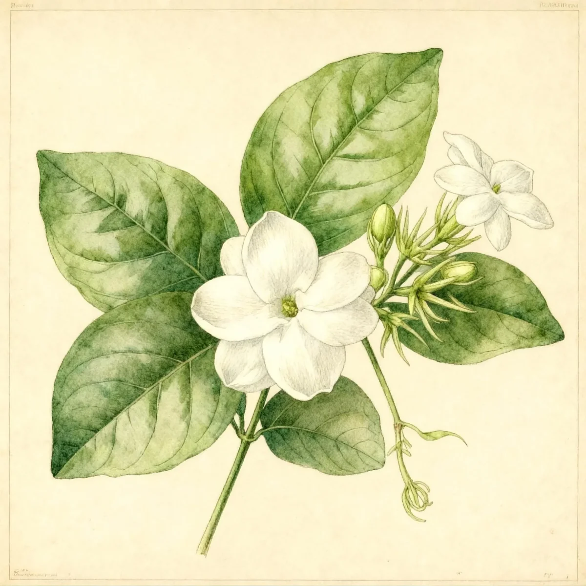 Arabian jasmine (Jasminum sambac)