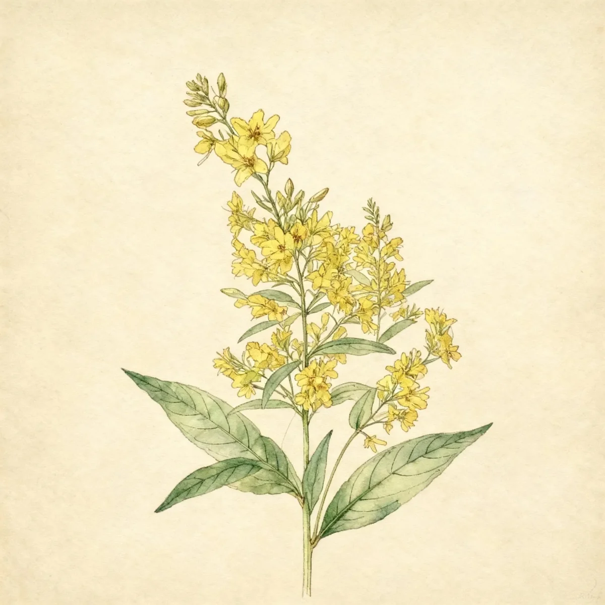 Garden yellow loosestrife (Lysimachia vulgaris)