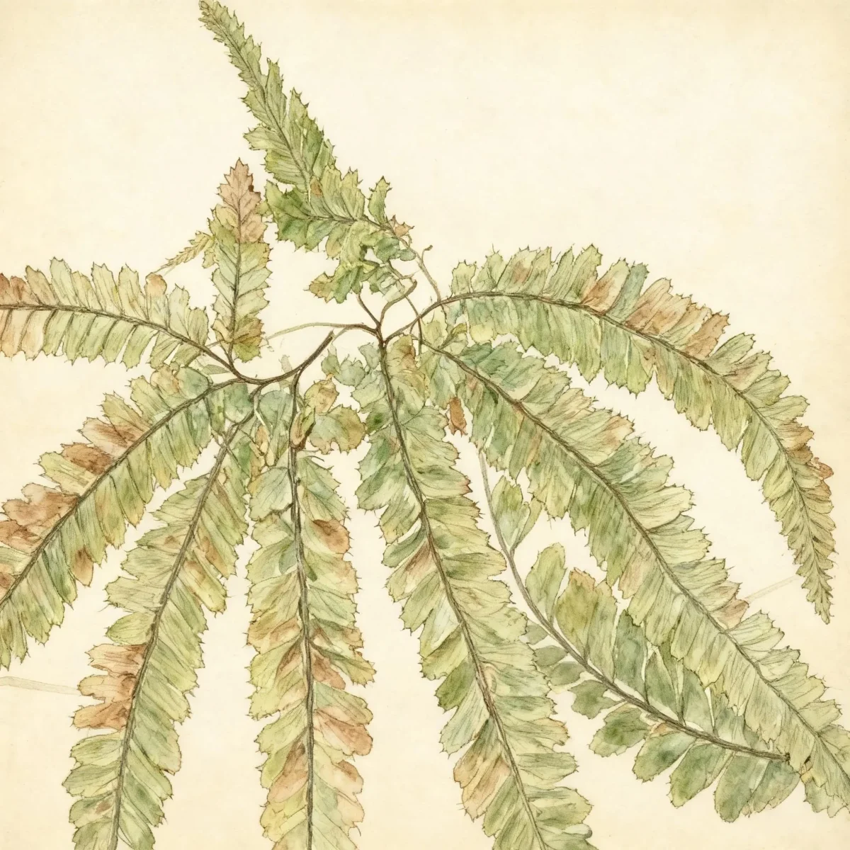 Rough maidenhair fern (Adiantum hispidulum)
