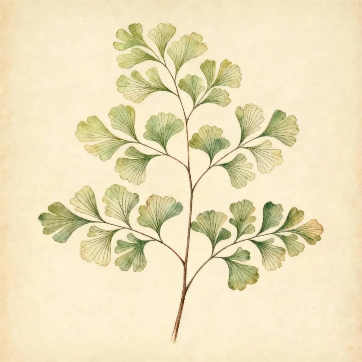 Maidenhair fern (Adiantum capillus-veneris)